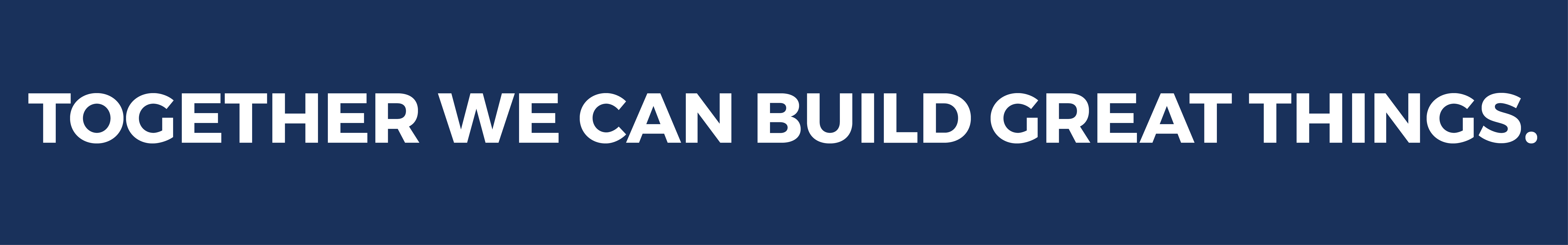 Together we can build